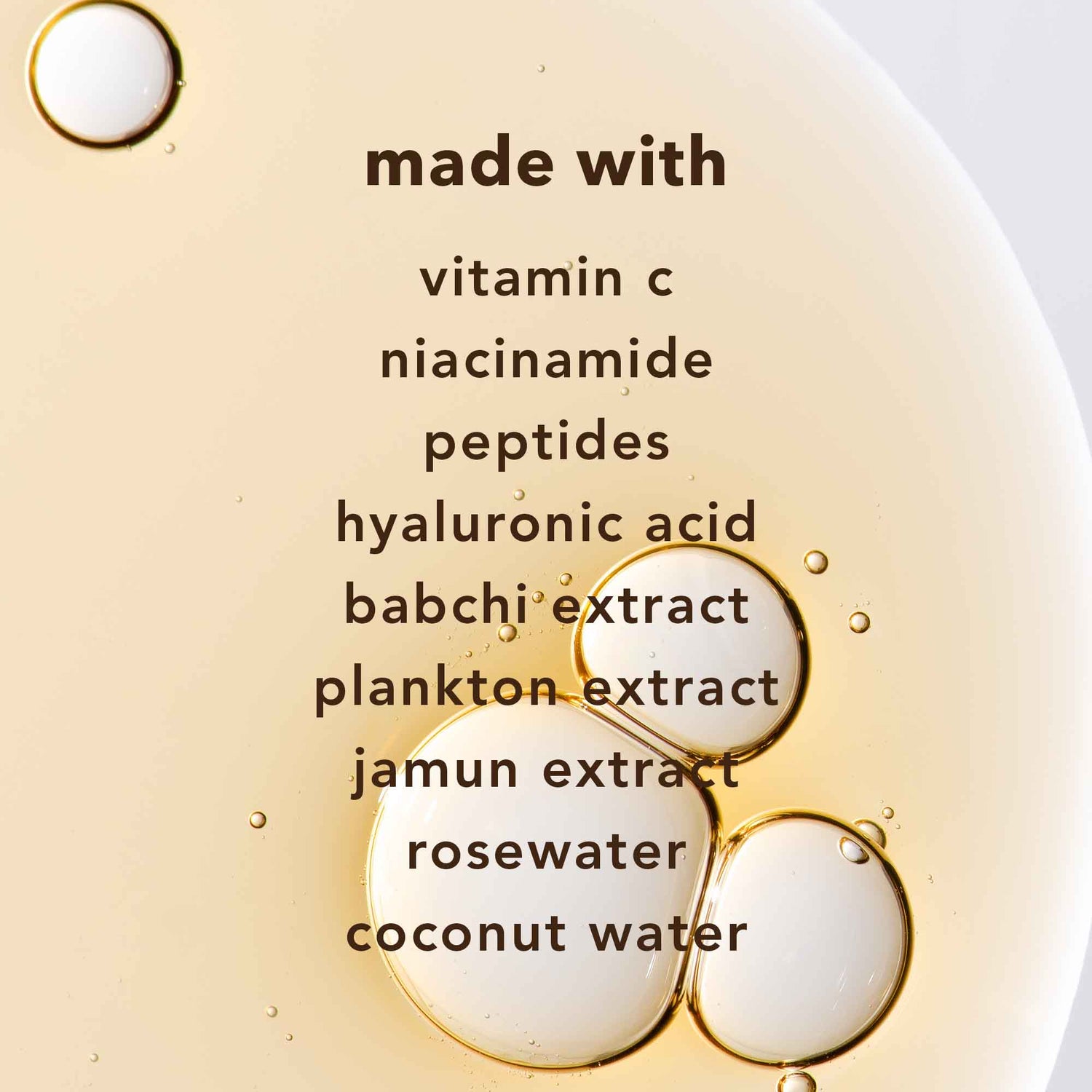 Sooperboost face serum ingredients for Indian skin are vitamin C, niacinamide, peptides, hyaluronic acid, babchi extract, plankton extract, jamun extract, rosewater, coconut water