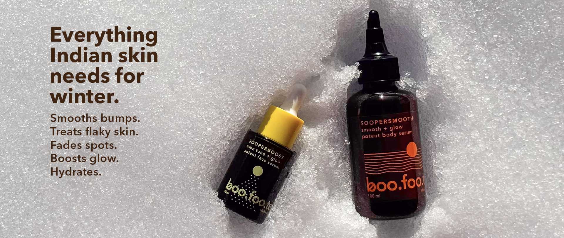 Everything Indian skin needs for winter. Smooths bumps, treats flaky skin, fades spots, boosts glow, evens skin tone and hydrates. 