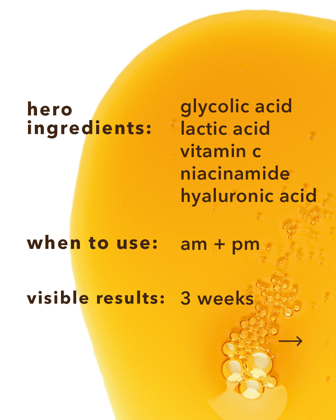 Boofootel Body Serum has glycolic acid, lactic acid, vitamin c, niacinamide, hyaluronic acid