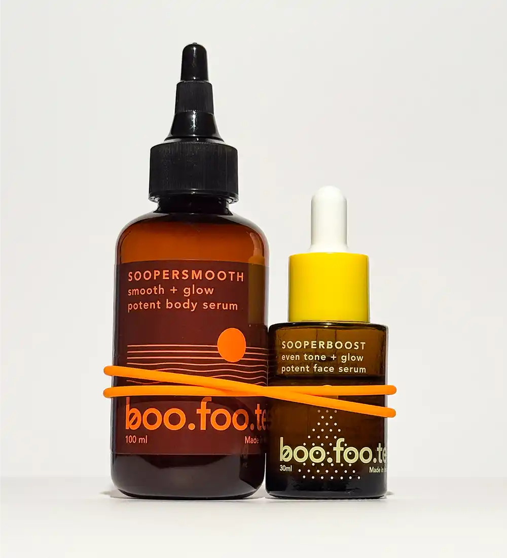Boofootel Sooper Duo Set – Face & Body Serum for Dark Spots & Pigmentation on Indian Skin